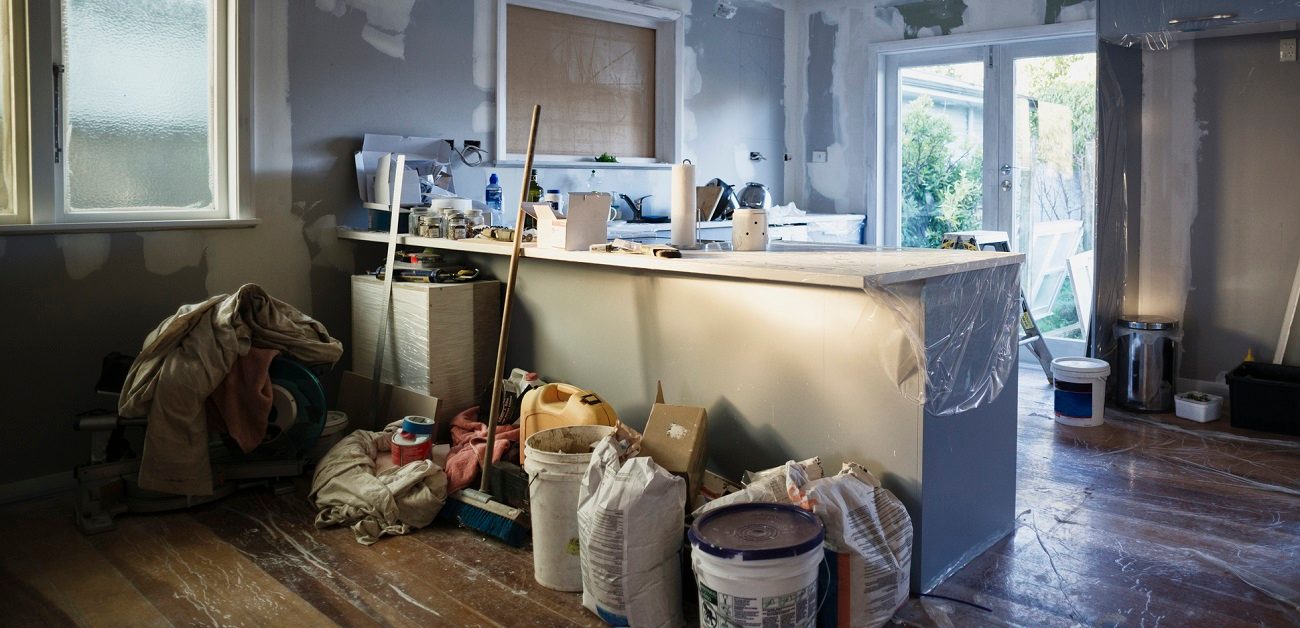 Kitchen under construction