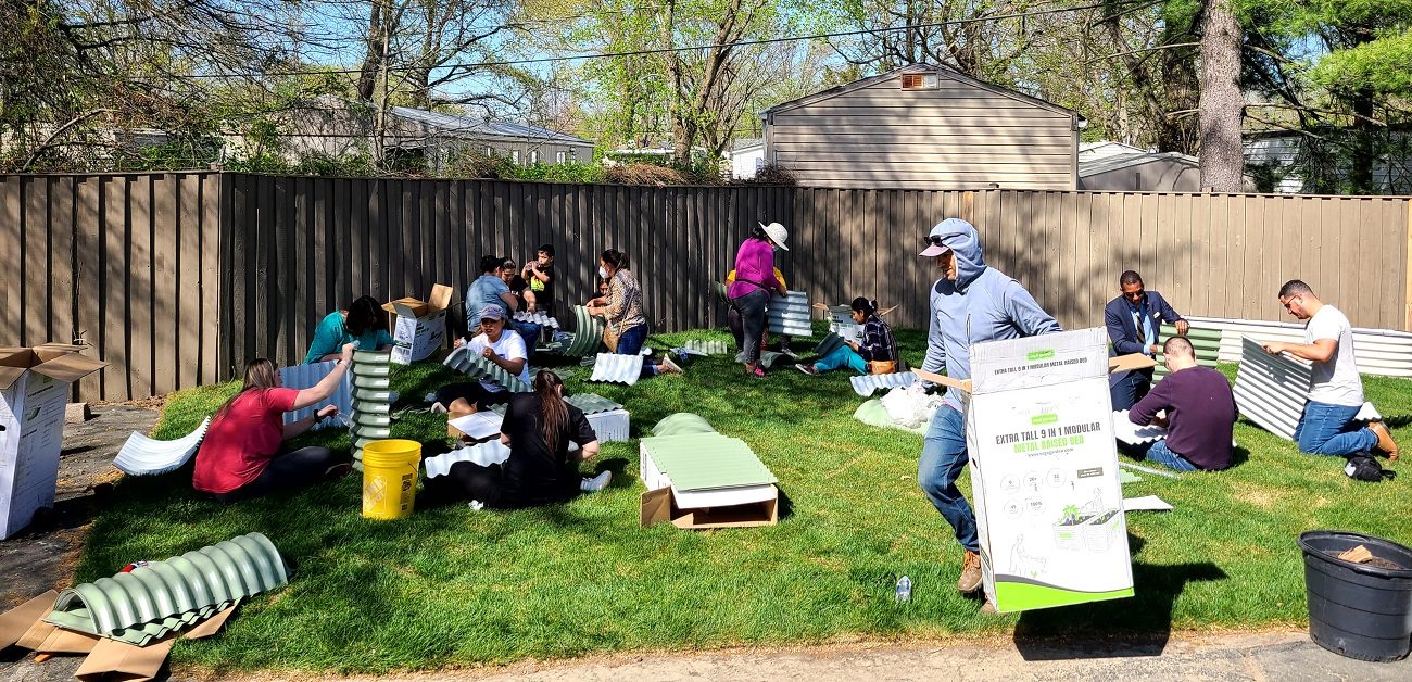NVAR members build a community garden