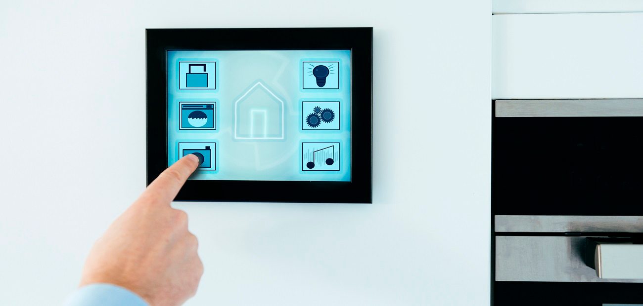 Smart home with digital tablet to control internet connected devices