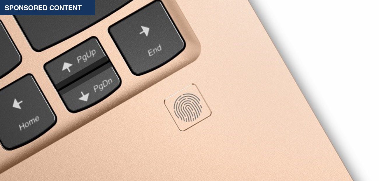Fingerprint on laptop keyboard