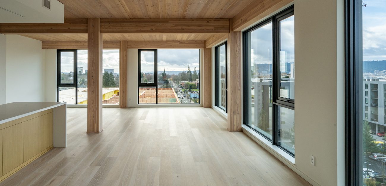 apartment constructed with mass timber