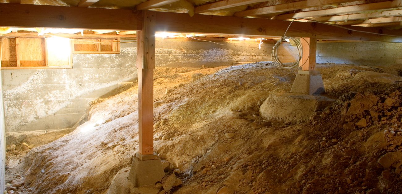 Foundation and crawl space of a home