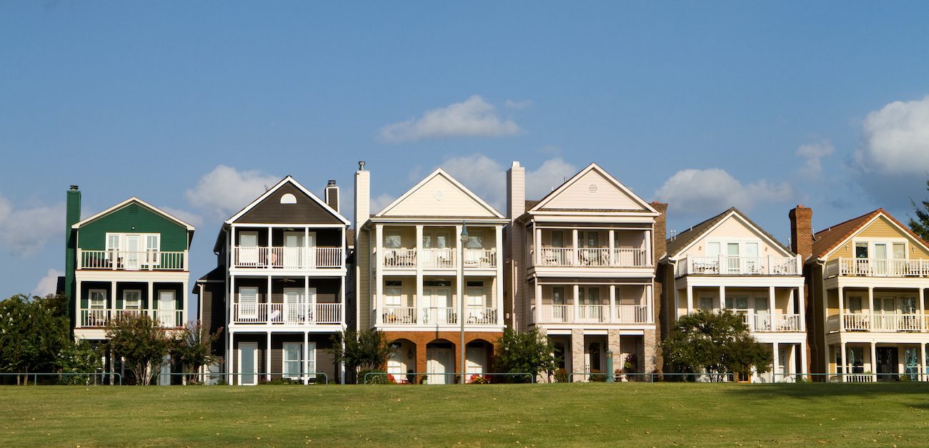 Row of highend townhouses