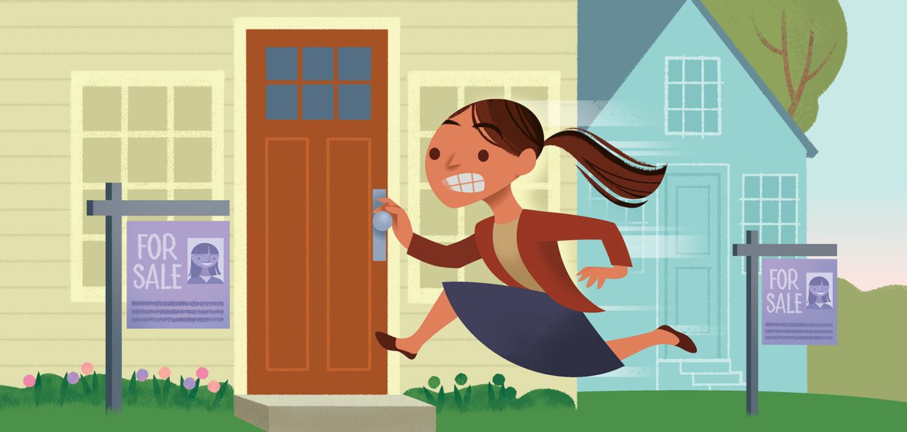 Lady Running Illustration