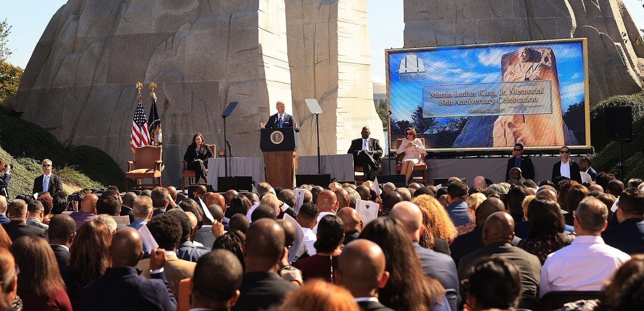President Joe Biden speaks at MLK Memorial event