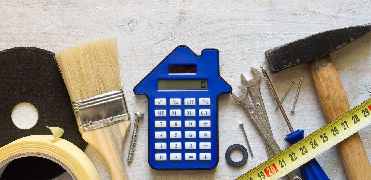 An array of home remodeling tools.