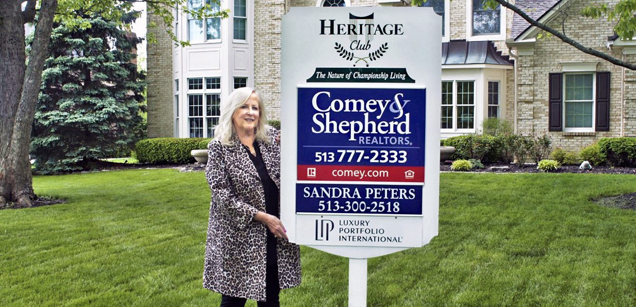Sandra Peters at one of her listings