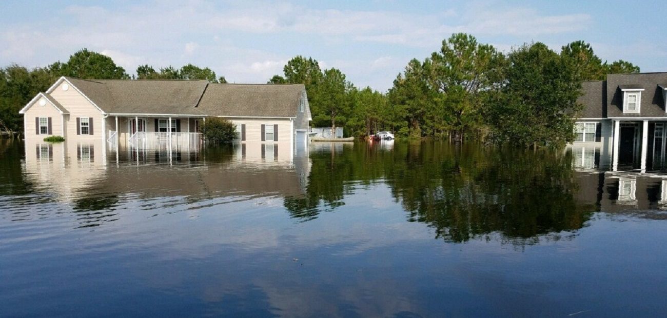 Flooded homes in Wilmington, N.C., after Hurricane Florence